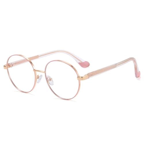 Montures de lunettes à charnières à ressort et monture ronde en métal