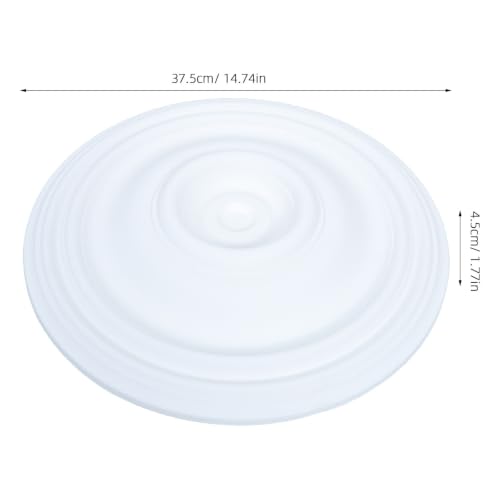 Rosetón de techo para lámparas ventiladores redondo PU blanco resistente grietas 3