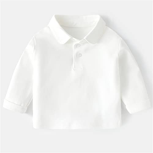 Baby Infant Collar Cotton Shirts Long Sleeve Plain Soft Fall Shirts Toddler Boys Casual Button-Down Tops Outfits2
