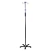 Stainless Steel Drip Stand with 4 Hook IV Retractable Pole Portable Stand Tripod Folding Infusion Stand for Elderly Home Care and Clinic Professional Infusion Stand (Five Corners and Four Hooks)