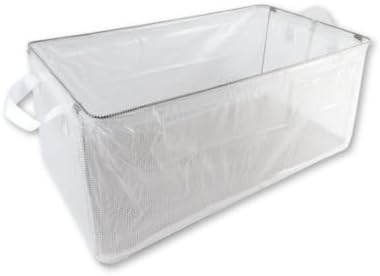 Cesto Organizador Transparente Premium 47x28x20 cm com Alças Refo...