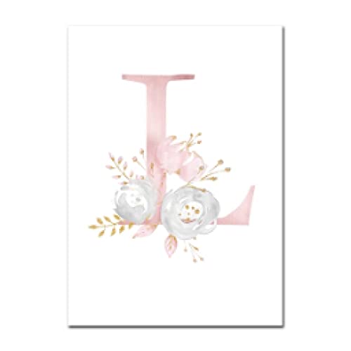 Affiches et Gravures Fleurs Aquarelle Lettre L pour une décoration murale poétique de salon