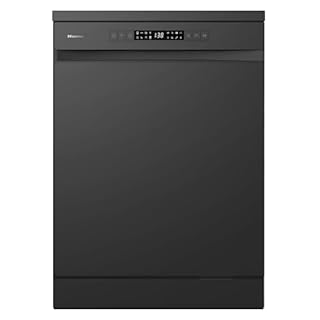 Hisense HS622E90BUK Freestanding Standard Dishwasher 85cm High - E Rated, Black, 24 x 23 x 33 inches (L x W x H) [Energy Class E]