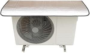 Housse de protection climatisation extérieure anti surchauffe en aluminium 145x45