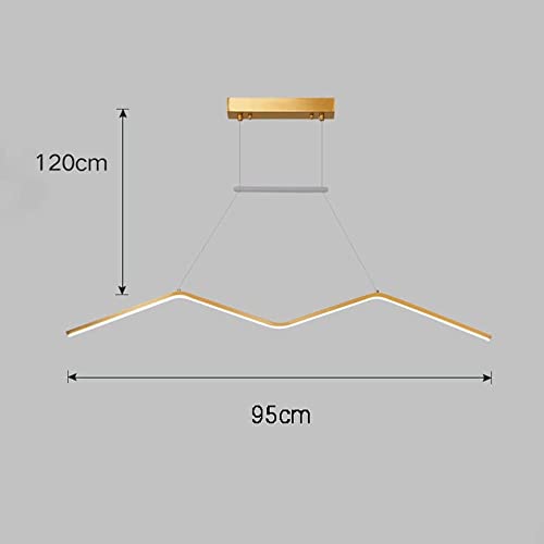 Lustre LED vagues à suspension linéaire réglable et dimmable