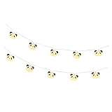 Holibanna 1Satz Panda Lichterkette LED Dekorative Lichter für Innenräume für Schlafzimmer Wohnzimmer und Feiern Warmweiß Batteriebetrieben ohne Batterien Robuste
