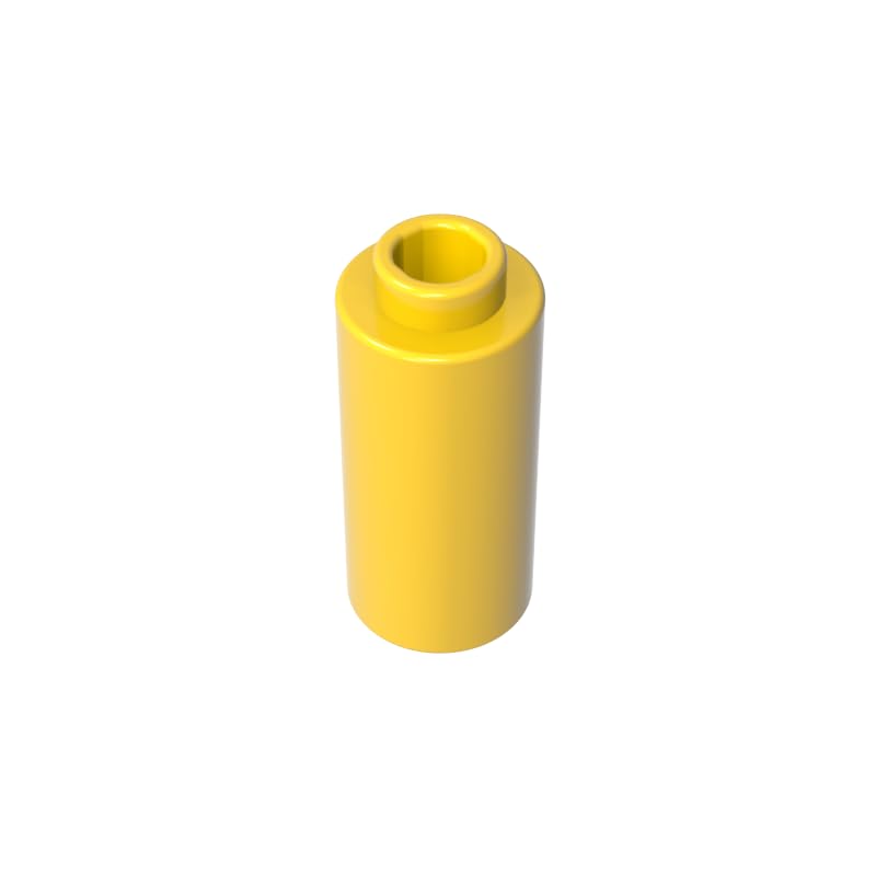 71075 Round Brick Brick Round 1x1x1 2/3 50 Pieces GDS-1574 Compatible with Lego Building Blocks Color:Yellow