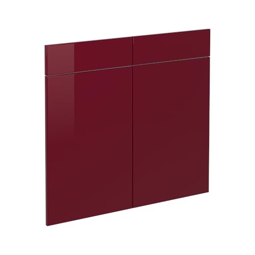 Vicco Façade de Cuisine R-Line, Rouge Brillant, 79.2x70.8cm façade de Meuble pour Meuble Bas à tiroirs, adapté aux armoires de Cuisine R-Line pour Une...