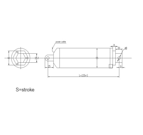 Actionneur linéaire électrique haute performance coaxial 200N - 2