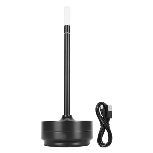 Verdant Touch Lámpara de mesa LED inalámbrica con sensor táctil, lámpara de noche portátil recargable por USB tipo C para el hogar, restaurante, bares, color negro