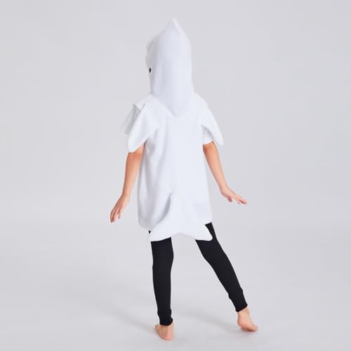 Disfraz infantil unisex chaleco con capucha de forro polar miniatura 6