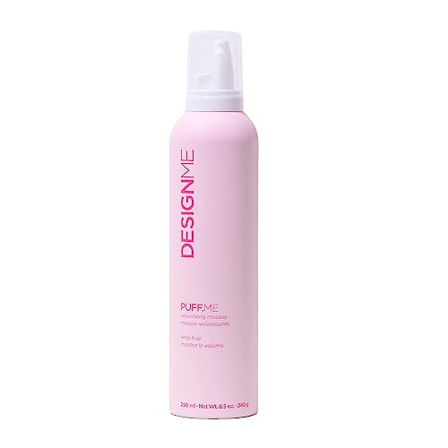 PUFF.ME Hair Volumizing Mousse by DESIGNME | Lightweight & Flexible Hold Hair Mousse for Curls, Waves, or Straight Hair | Paraben & Sulfate-Free Hair Volumizer for Fine Hair with Vitamin B5 & E, 250mL