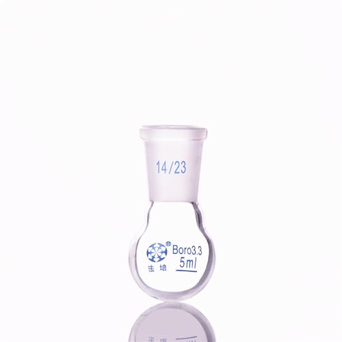 Windzerdong Single Standard Mouth Round-Bottomed Flask,Capacity 5ml and Joint 14/23,Single Neck Round Flask
