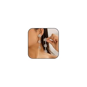 Gold Sun Earrings for Women Silver Sun Star Sparkly Sunburst Dangle Earrings Dainty Celestial Sun Rapunzel Drop Earrings Boho Personalized Solar System Earrings Prom Jewerly Tropical Accessories