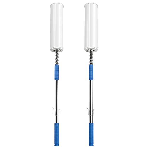 Image of Heavy Duty 48 inch Stretch Film Dispenser Pole Holder for Pallet Wrapping-2PCS | Fits 12 inch-24 inch Stretch Wrap Dispenser Rolls,Industrial Grade Heavy Duty Build, 48 inch Extra Long Handle, 2 inch-3 inch Core Compatible