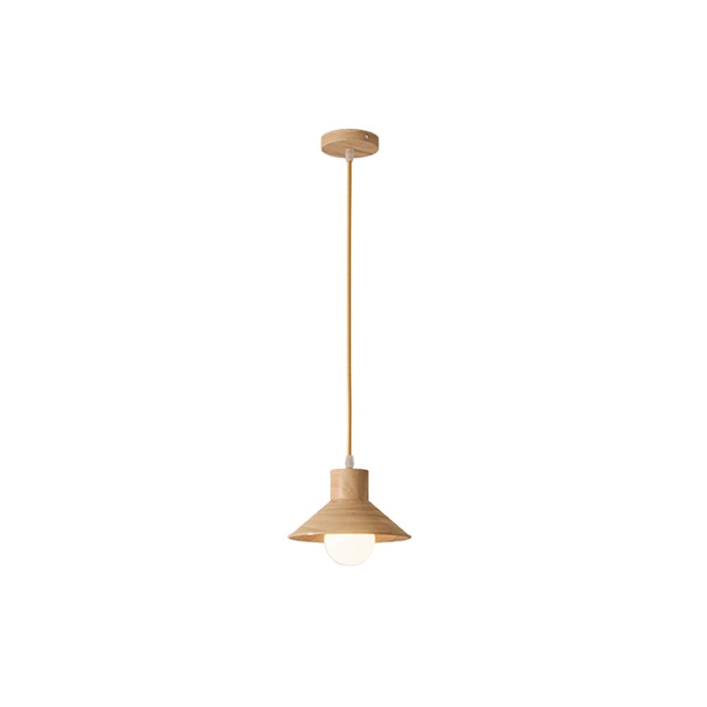 Lampa dekoracyjna z drewna gumowego, oświetlenie salonu jadalni, nowoczesny minimalistyczny prosty żyrandol, sypialnia przy łóżku mały żyrandol