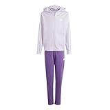 adidas Unisex Kids ESSENTIALS 3 STRIPES TRACKSUIT, ice lavender/white, 7-8 Years