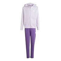 adidas Unisex Kids ESSENTIALS 3 STRIPES TRACKSUIT, ice lavender/white, 11-12 Years