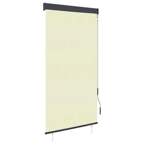 vidaXL Outdoor Roller Blind in Cream Color - Polyester PA-Coated