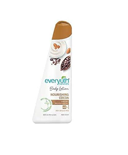 Image of Everyuth naturals, 24 hours Protection Body lotion with Almond Milk, Non sticky, 200ml, Assorted Scents (Nourishing Cocoa)