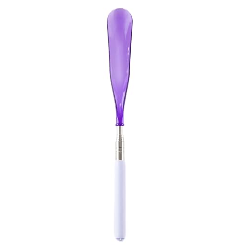 Generisch Calzador retráctil telescópico, calzador de mango largo, portátil, fácil de llevar, para mujeres embarazadas, mujeres, hombres y niños, morado, Siehe Beschreibung