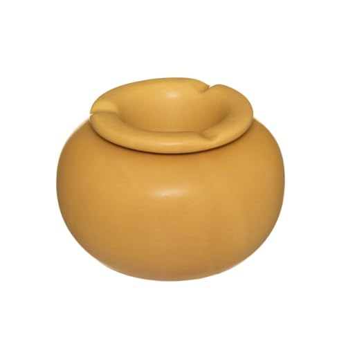 Atmosphera - Cendrier Arty - céramique - D13 cm - Jaune