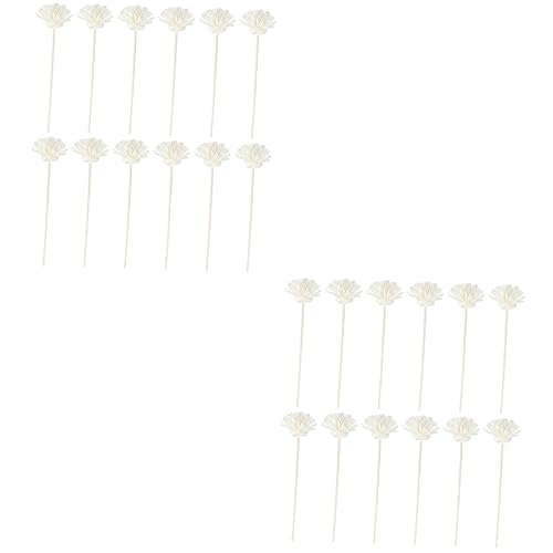 DECHOUS 2sets Fragrance Sticks White Diffuser Refill Sticks Decorative Flower Handicrafts 12pcs*2