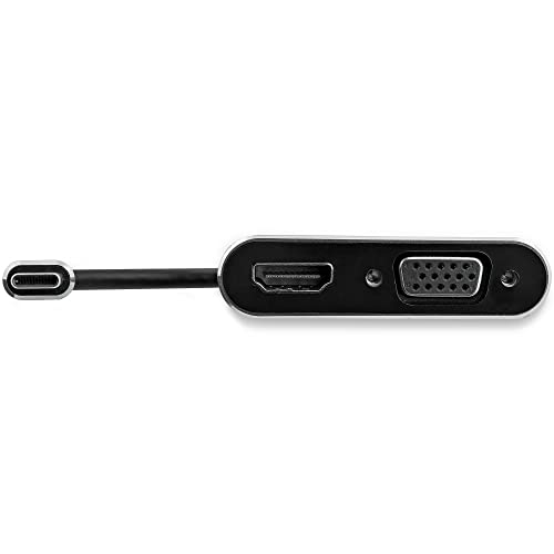 Adaptador USB-C a HDMI y VGA StarTech CDP2HDVGA Gris Espacial con Cable de 15cm 4