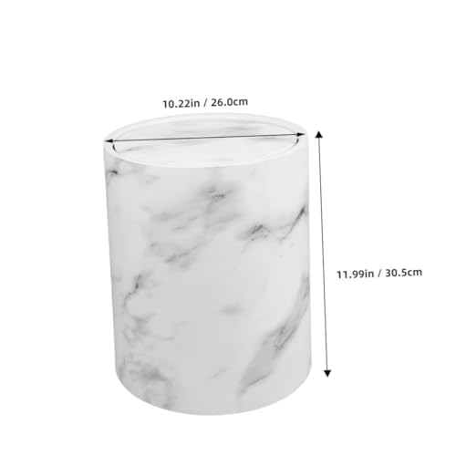 Caneca de basura rectangular sin tapa color blanco miniatura 2