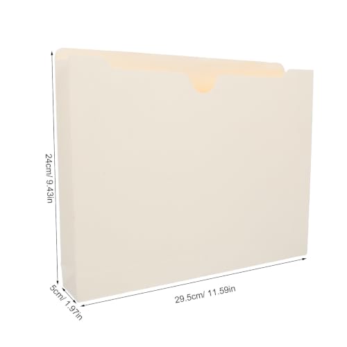 LALAFINA 10pcs Manila File Folders for Office Multi Purpose Use, Large Capacity Paper File Folder with Wide Bottom and 51mm Expandable Design, Lightweight Efficient Filing Solution - Image 2