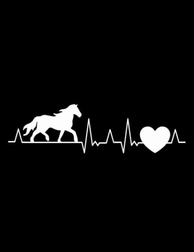 Horse Heartbeat Horse Heartbeat Vaulting Dressage Riding Equestrian Sport: Notebook 8.5x11