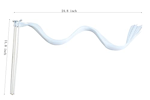 Kingsnow 100 Pieces Lace Wedding Ribbon Wands With Triple Ribbon And Silver Bell Wand Silk Fairy Stick Wand Streamers Party Ribbon Sticks Magic Fairy Wands For Wedding Bridal Shower Photo Prop Send Off Party Activities Holiday Celebration Favors #TOP5