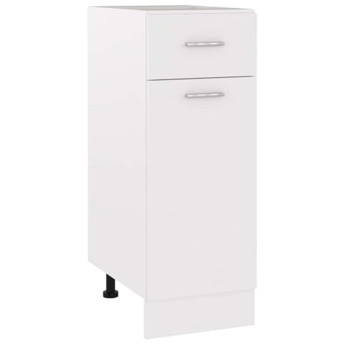 VidaXL Mueble bajo cajón 50x46x81 5 cm Madera de ingeniería Blanco Almacenamiento baño & Cocina