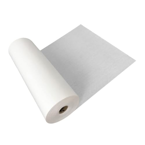 WESIEVYA Papel Xuan para Caligrafía y Pintura Tradicional, Rollo de 35 Cm X 25 M, Papel de Arroz Engrosado Blanco Semi-curado, Adecuado para Pinceles y Acuarelas en Manualidades Artísticas