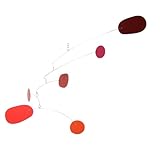 Phoenix Red - Midcentury Modern Hanging Art Mobile in Red | 22