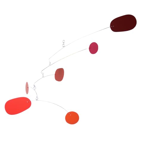 Phoenix Red - Midcentury Modern Hanging Art Mobile in Red | 22