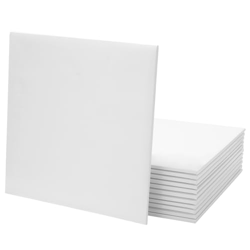 12pcs Cake Boards Square Cake Boards, Sturdy Corrugated Paper Cake Drums, Greaseproof & Food-Safe Cake Base for Birthday Wedding Baby Shower, Bulk for Home Bakers & Bakeries (White, 10 inch)