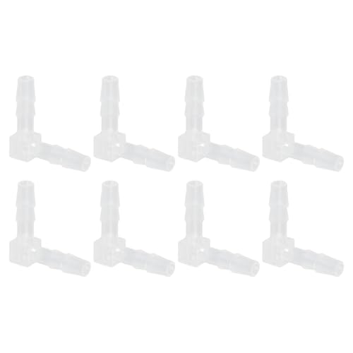 uxcell raccord coude 90° 5/32" barbe 8 pcs plastique tuyau