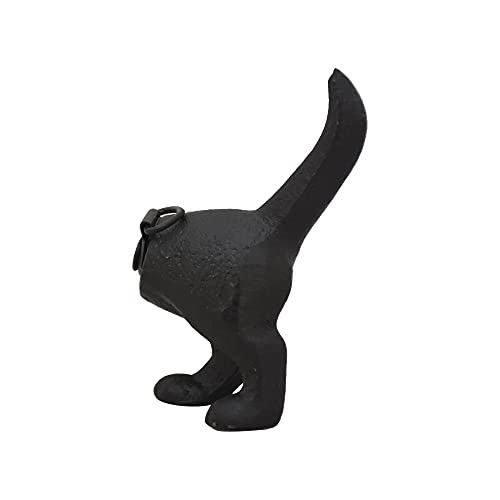 Retro Dog Tail Cast Iron Wall Hooks | Decorative Wall Hanging Hook For Coat, Towel, Keys | Black | Set Of 3 #TOP1