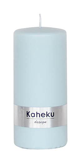 Stumpenkerze Powder eisblau pastell getaucht d6,8 h15 cm Cover