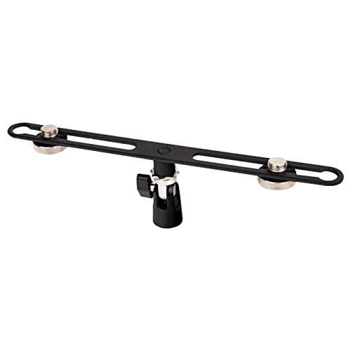 MAS020 Adjustable Stereo Microphone Bar with 5/8inch Screws for Dual Microphones Vocal Recording Press Conference Broadcasting