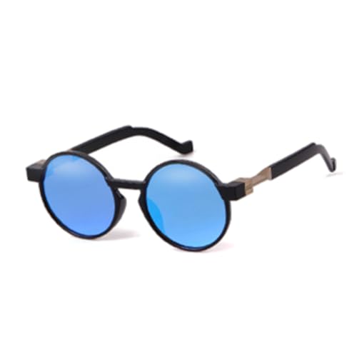 Lunettes de soleil rondes UV400 style steampunk monture dégradée chic
