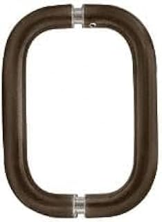 CRL Oil Rub Bronze 6" Back-to-Back Solid Brass 3/4" Diameter Pull Handles Without Metal Washers