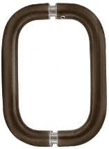 CRL Oil Rub Bronze 6" Back-to-Back Solid Brass 3/4" Diameter Pull Handles Without Metal Washers