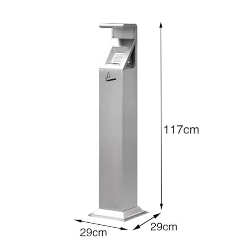 Cendrier sur pied en acier inoxydable rétro et robuste pour hôtel - 2