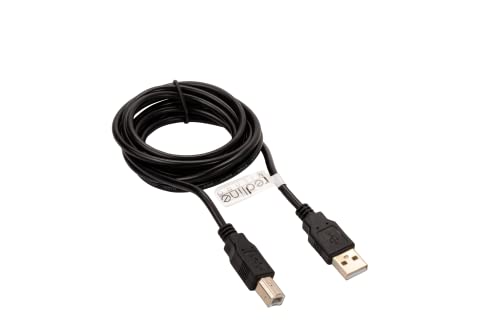 RLINE USB 2.0 Type A to USB Type B Cable 3m for Printer Camera, Hard Disk, Black, 3 m