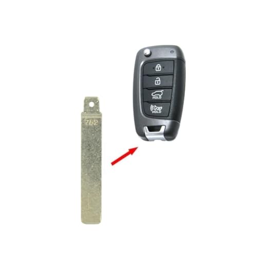 Uncut Blade for Remote Keyless Entry Flip Key Replacement for