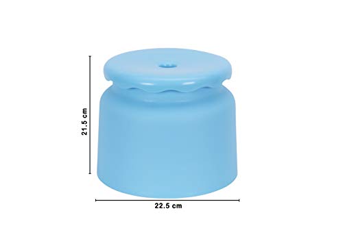 Image of All Time Plastics Frosty Bathroom Stool, Pastel Blue, 2 Pcs Set