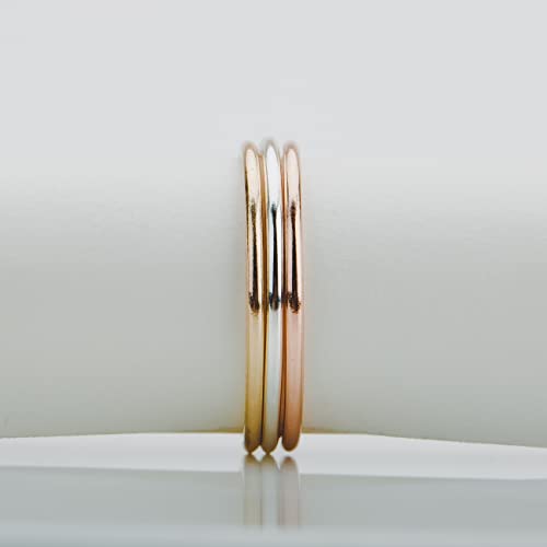 Thin Smooth Stacking 1Mm Skinny Ring In Silver, Gold, Or Rose Gold | Comfort Fit | Sizes 4-10 (5, 925 Sterling Silver) #TOP4
