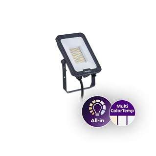 Proyector LED exterior con luz ajustable Multi CCT de aluminio e instalación fácil 2